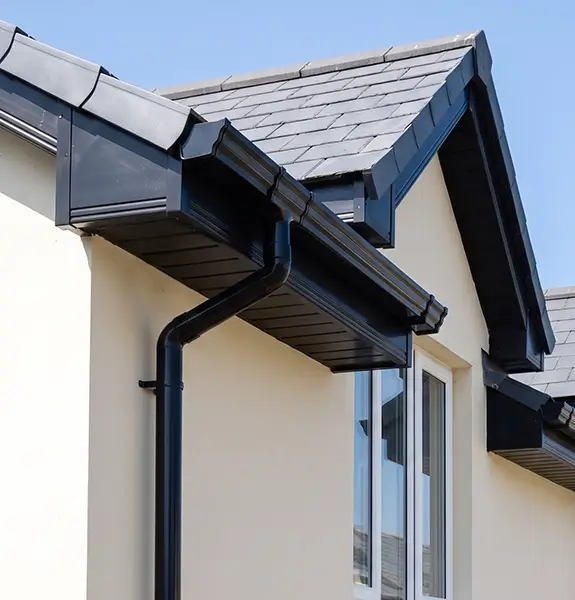 New white uPVC guttering and fascias fitted on a Medway home